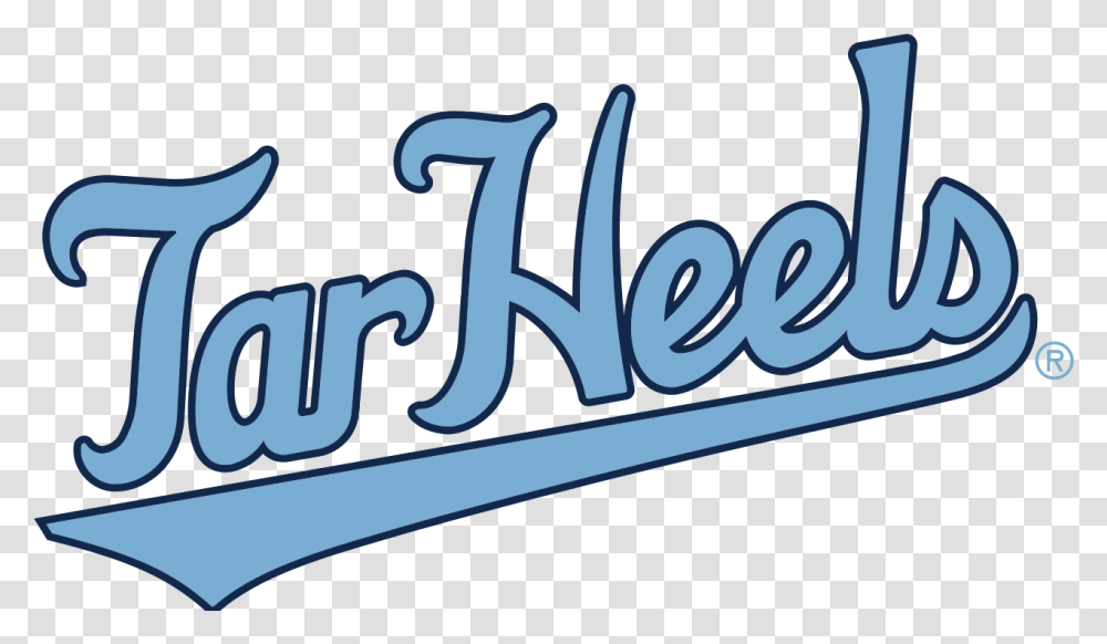 Unc Script Mark Tar Heels Blue North Carolina Tar Heels Logo, Word, Text, Alphabet, Symbol Transparent Png