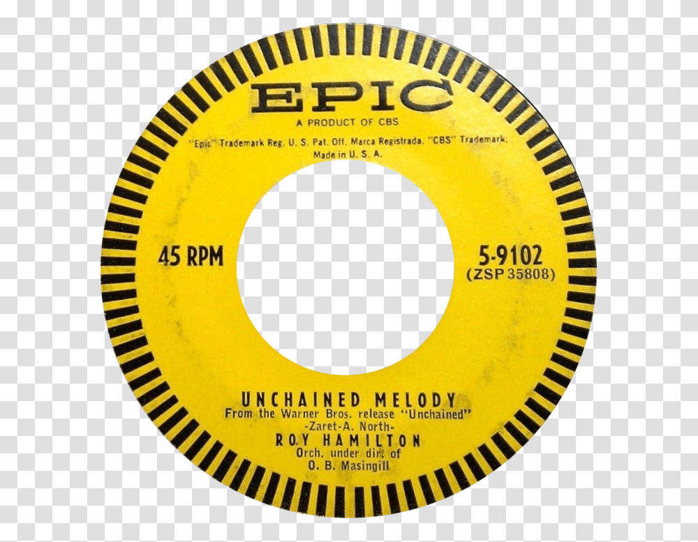 Unchained Melody By Roy Hamilton Us Vinyl Ersel Hickey Going Down The Road, Label, Number Transparent Png