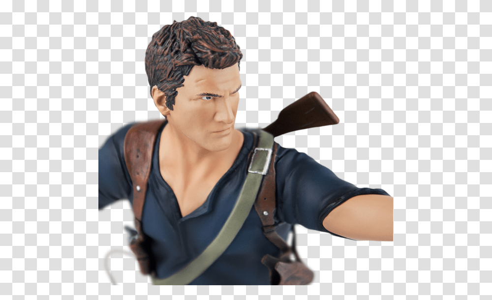 Uncharted 4 Statue Uncharted 4 A Thief's End Estatua Pvc Nathan Drake, Person, Human, Costume, Weapon Transparent Png