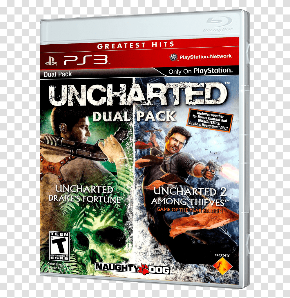 Uncharted Dual Pack, Poster, Advertisement, Person, Human Transparent Png