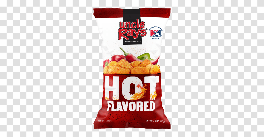 Uncle Rays Hot Flavoured Potato Chips Convenience Food, Fried Chicken, Nuggets, Snack, Fries Transparent Png
