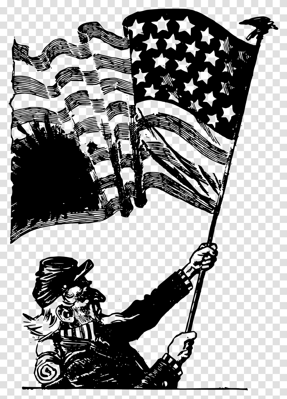 Uncle Sam And A Flag Icons, Gray, World Of Warcraft Transparent Png