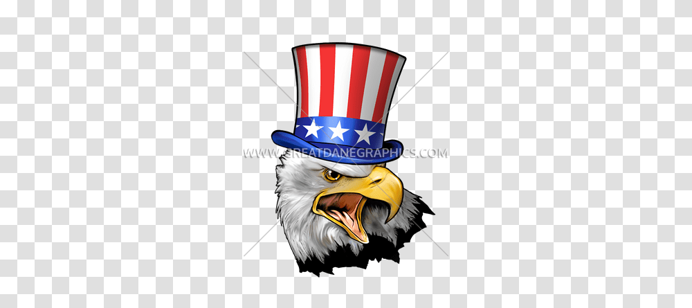 Uncle Sam Eagle Production Ready Artwork For T Shirt Printing, Apparel, Hat, Bird Transparent Png