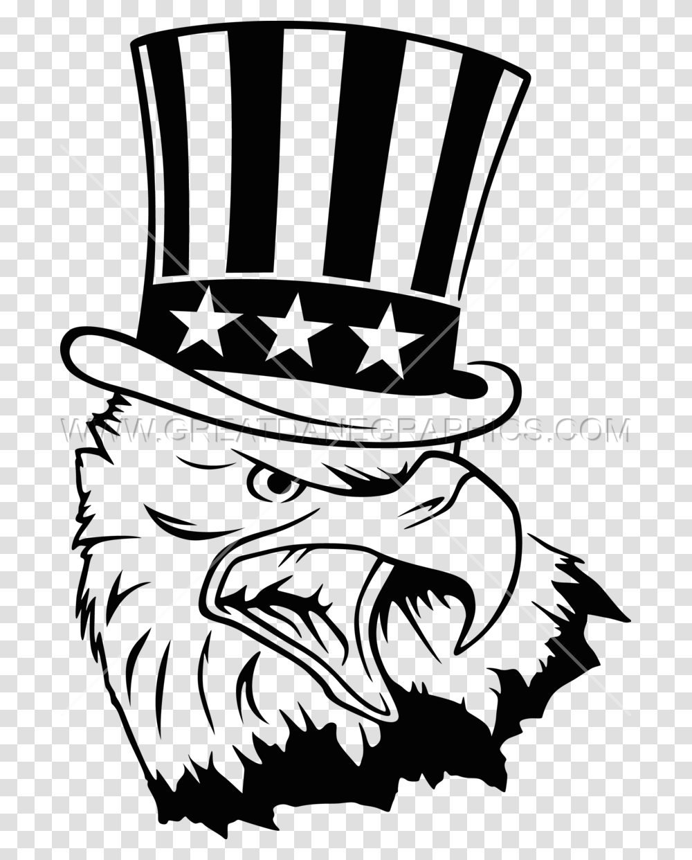 Uncle Sam Eagle Production Ready Artwork For T Shirt Printing, Pattern, Label Transparent Png