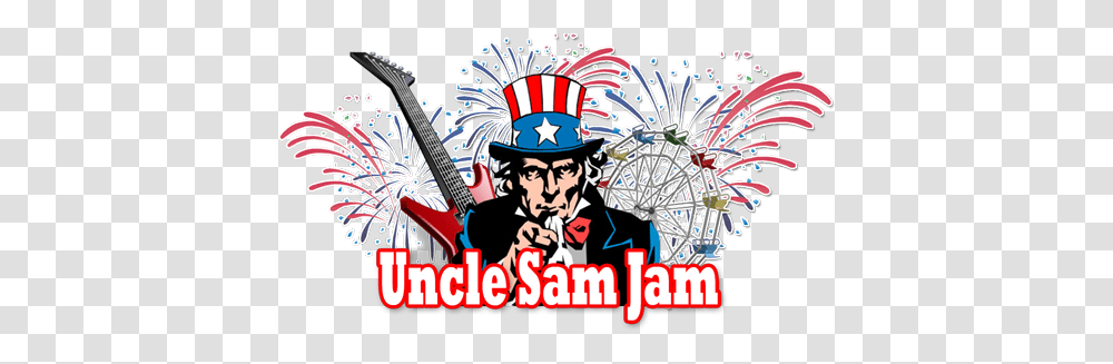 Uncle Sam Jam Downriver Restaurants, Person, Crowd, Parade Transparent Png