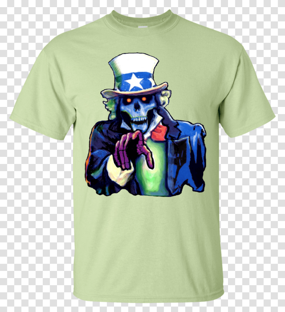 Uncle Sam Skeleton T Shirt Cartoon, T-Shirt, Person, Sleeve Transparent Png
