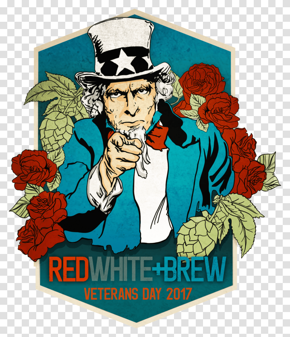 Uncle Sam T Shirt Red White Brew Download Poster, Advertisement, Hat, Person Transparent Png