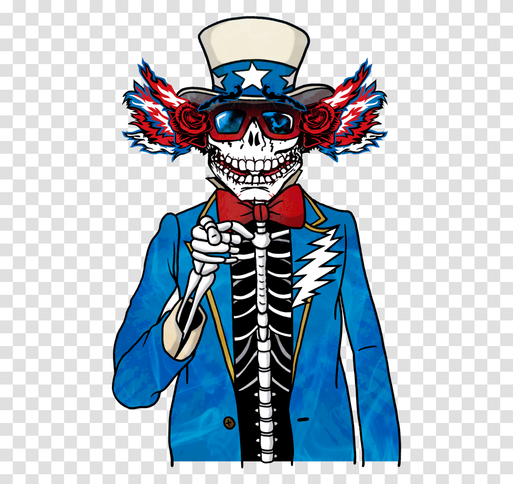 Uncle Sam Us Blues Hat Pin Grateful Dead Company Co Jerry Uncle Sam Grateful Dead, Person, Emblem, Symbol, Clothing Transparent Png