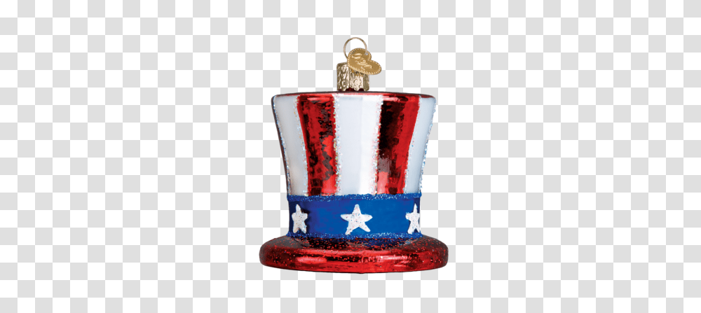 Uncle Sams Hat Ornament Old World Christmas, Wedding Cake, Dessert, Food, Trophy Transparent Png