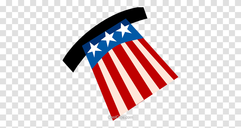 Uncle Sams Hat Royalty Free Vector Clip Art Illustration, Flag, American Flag, Emblem Transparent Png