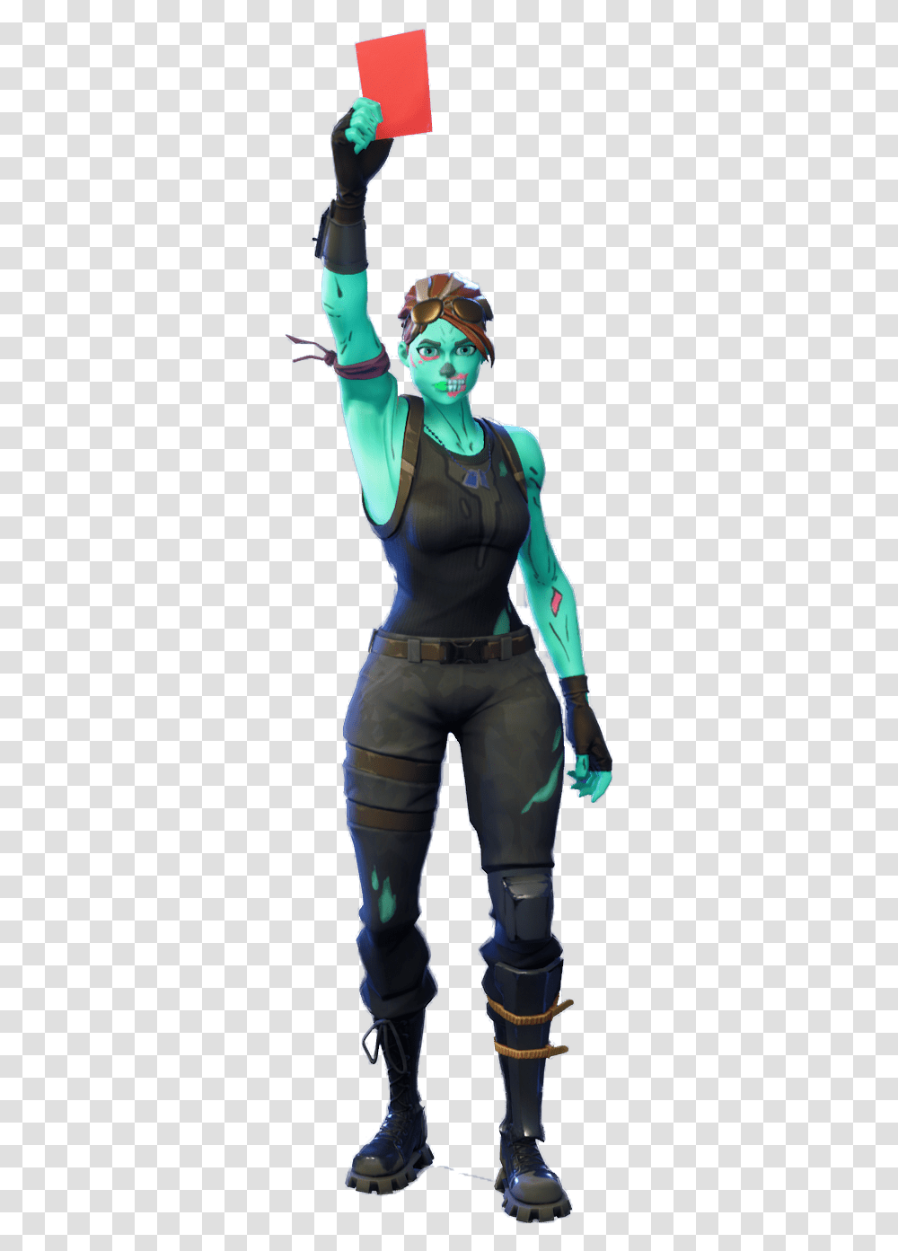 Uncommon Red Card Emote Fortnite Cosmetic Cost 200 Fortnite Ghoul Trooper Emote, Person, Outdoors, Ninja Transparent Png