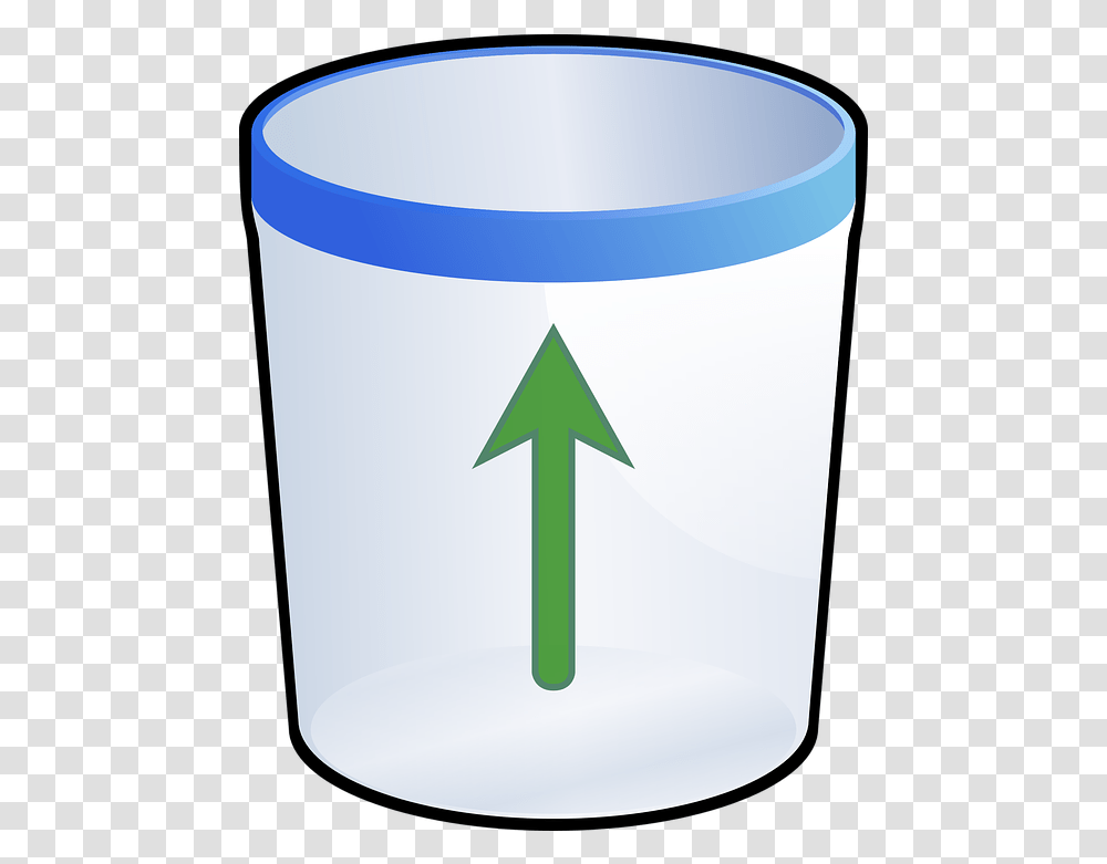 Undelete Bin Trashcan Can Green Arrow Trash Can Clip Art, Lamp, Bottle, Cup, Jar Transparent Png