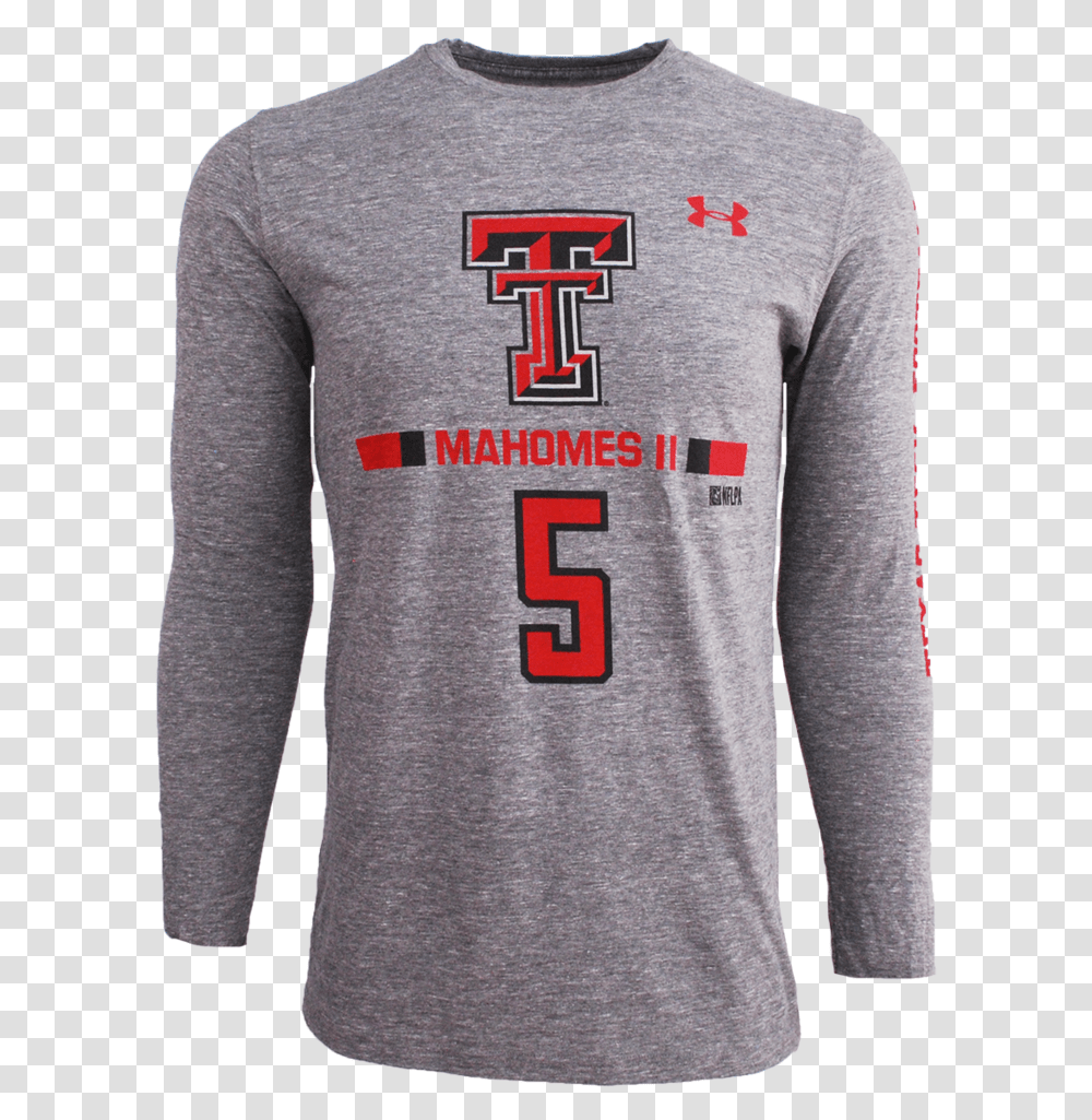 Under Armour Legacy Triblend Mahomes Lst Texas Tech Red Raiders Football, Sleeve, Clothing, Apparel, Long Sleeve Transparent Png