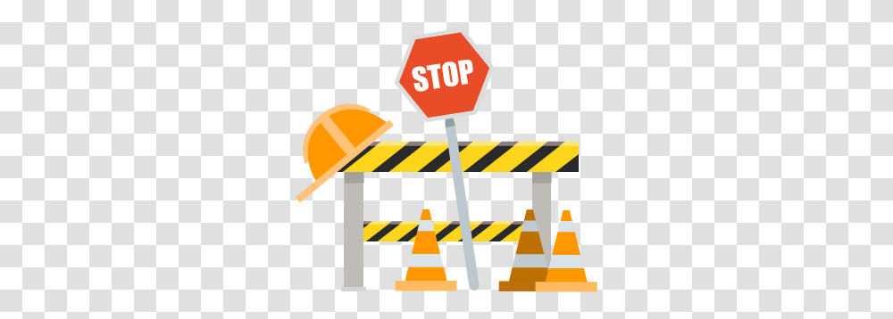 Under Construction, Fence, Symbol, Barricade, Sign Transparent Png