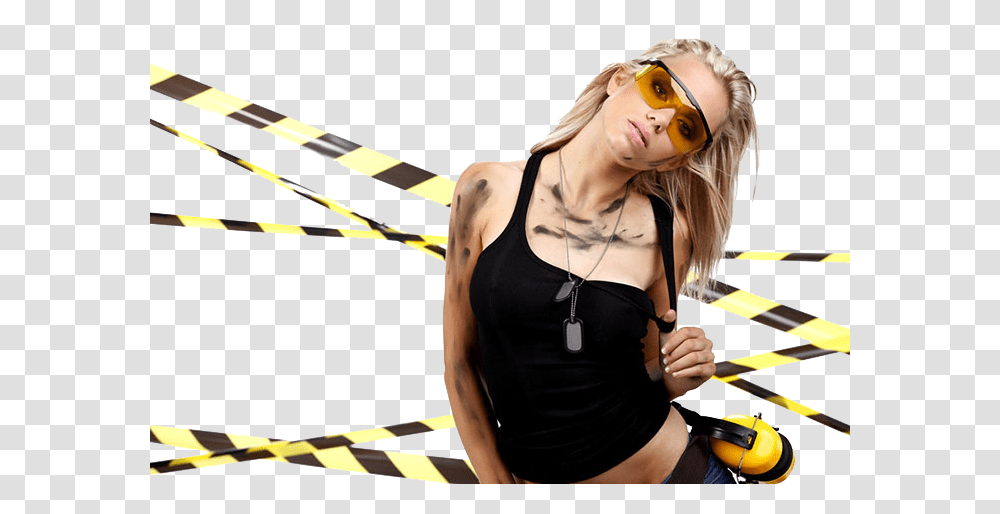 Under Construction Girl, Person, Blonde, Woman, Teen Transparent Png