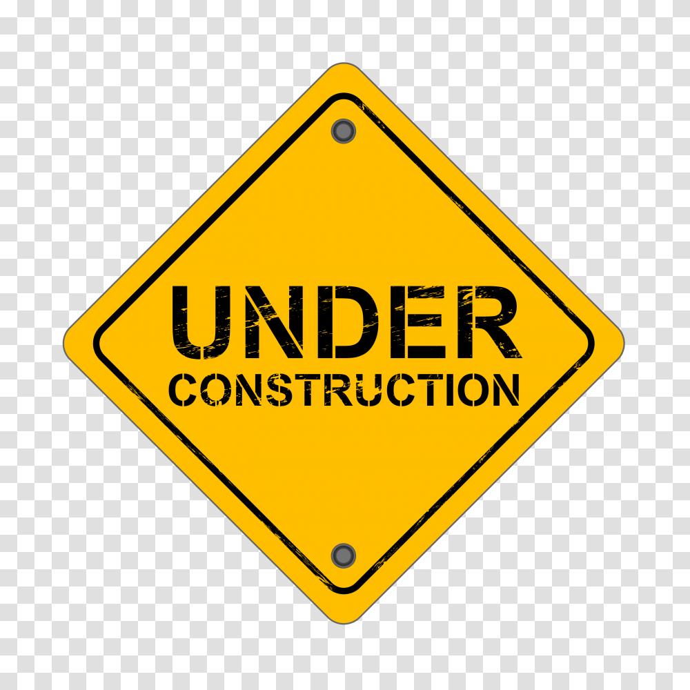 Under Construction, Road Sign Transparent Png