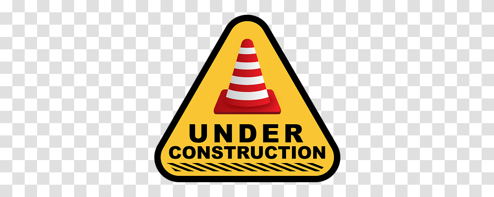 Under Construction, Triangle, Cone, Sign Transparent Png