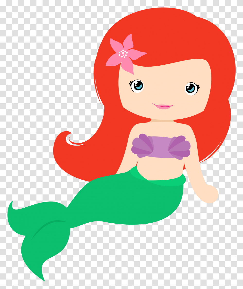 Under The Sea Party Baby Princess Birthday Little Mermaid Cute, Elf, Doll, Toy, Toilet Transparent Png