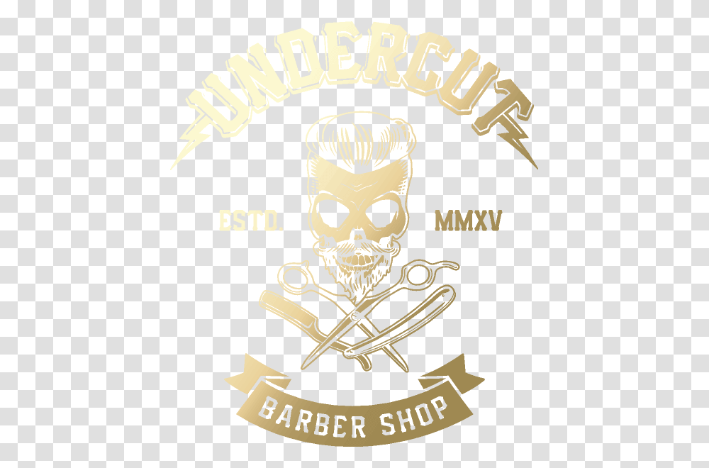 Undercut Barber Shop Download Logo Barbershop Undercut, Pirate, Trademark Transparent Png