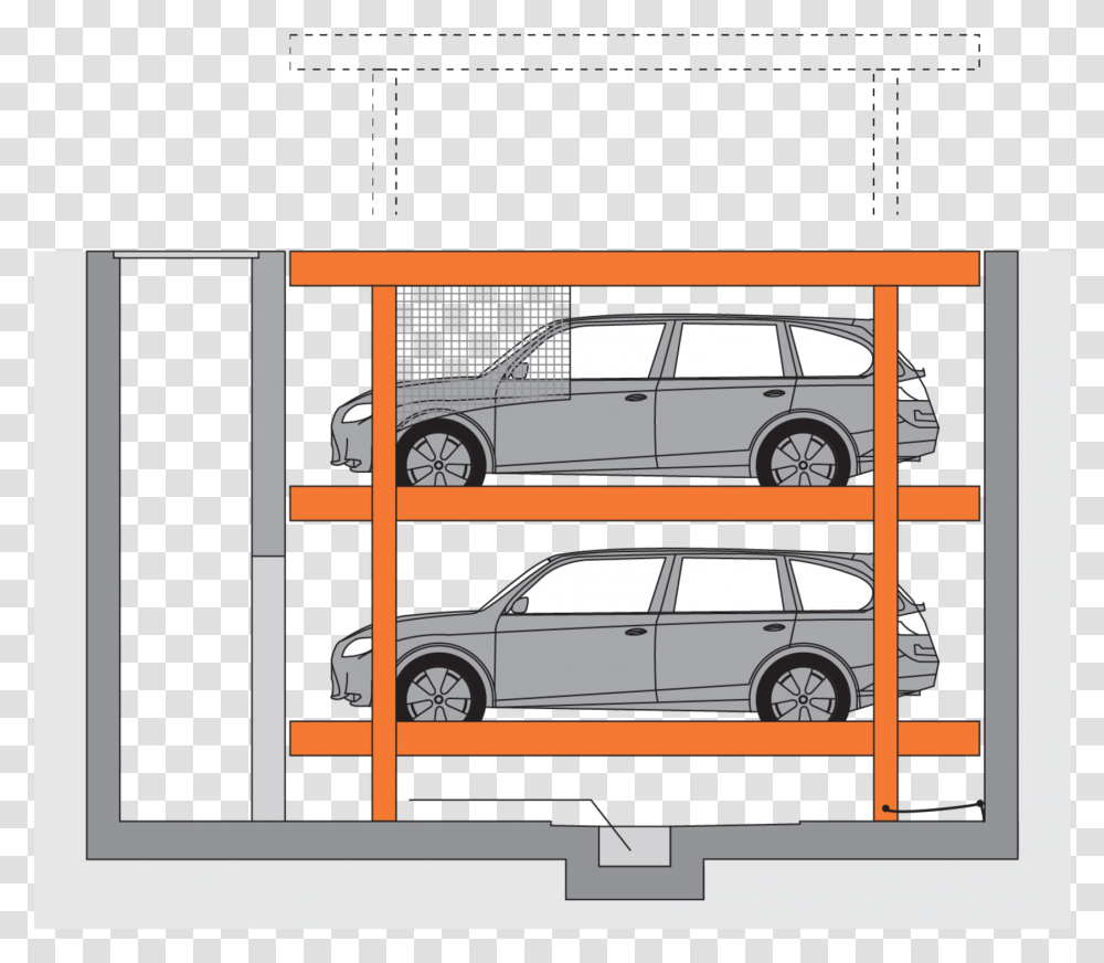 Underground Car Stacker System, Vehicle, Transportation, Sedan, Furniture Transparent Png