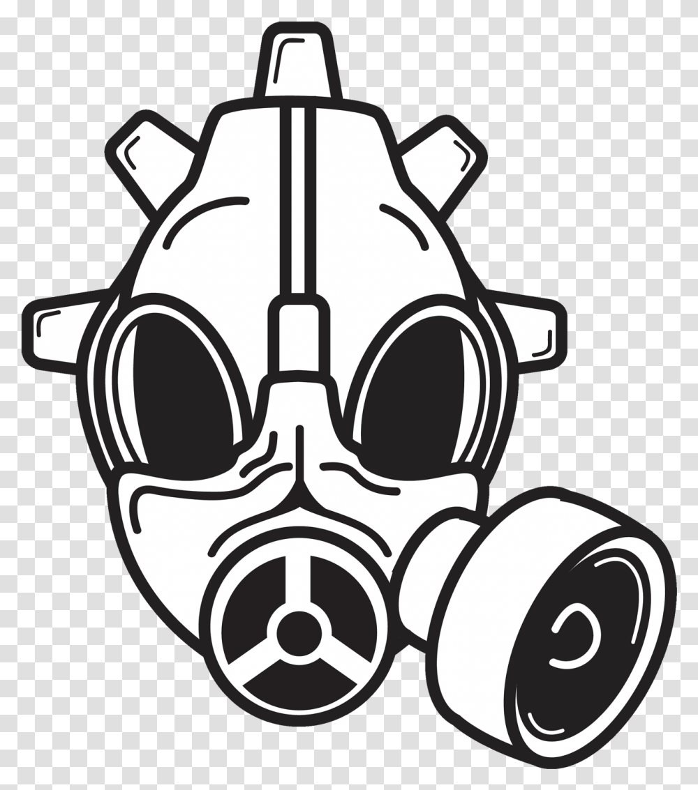 Underground Gaming Gas Mask, Binoculars, Stencil Transparent Png