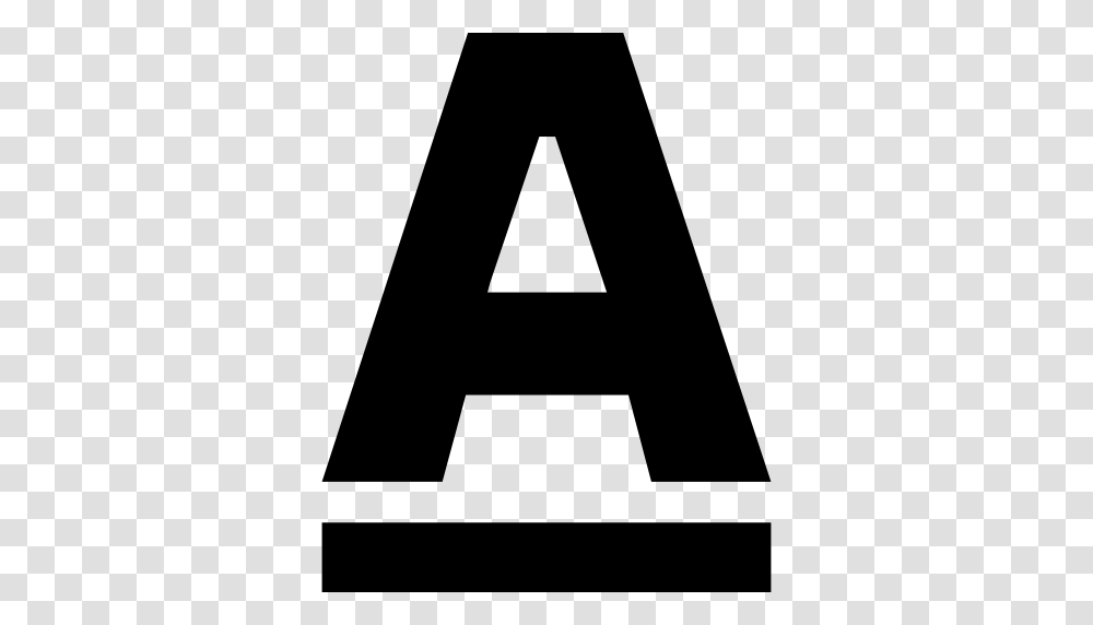 Underlined Style Format Underline Icon, Alphabet, Triangle Transparent Png