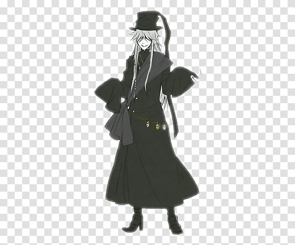 Undertaker Blackbutler Kiroshitsuji Anime Black Butler Undertaker Cosplay, Clothing, Overcoat, Person, Fashion Transparent Png