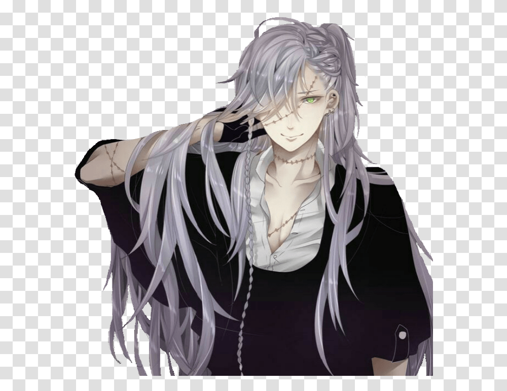 Undertaker Sticker Male Mad Hatter Anime Anime Boy With Long Hair, Manga, Comics, Book, Person Transparent Png