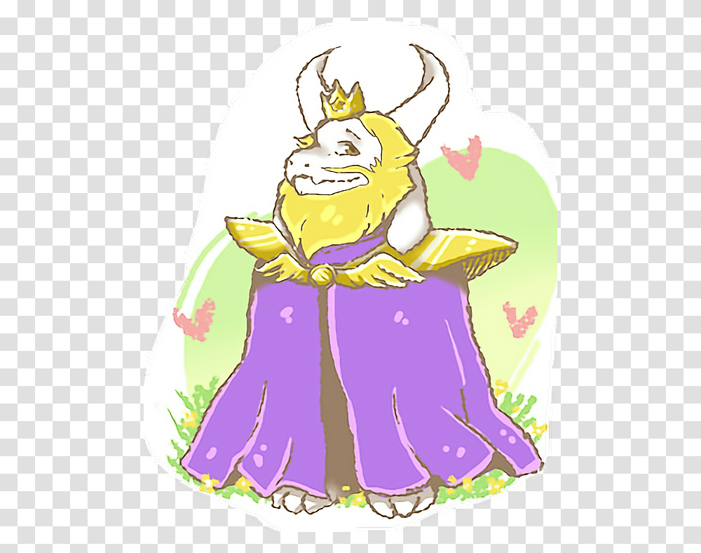 Undertale Asgore Cartoon, Person, Figurine, Bag Transparent Png