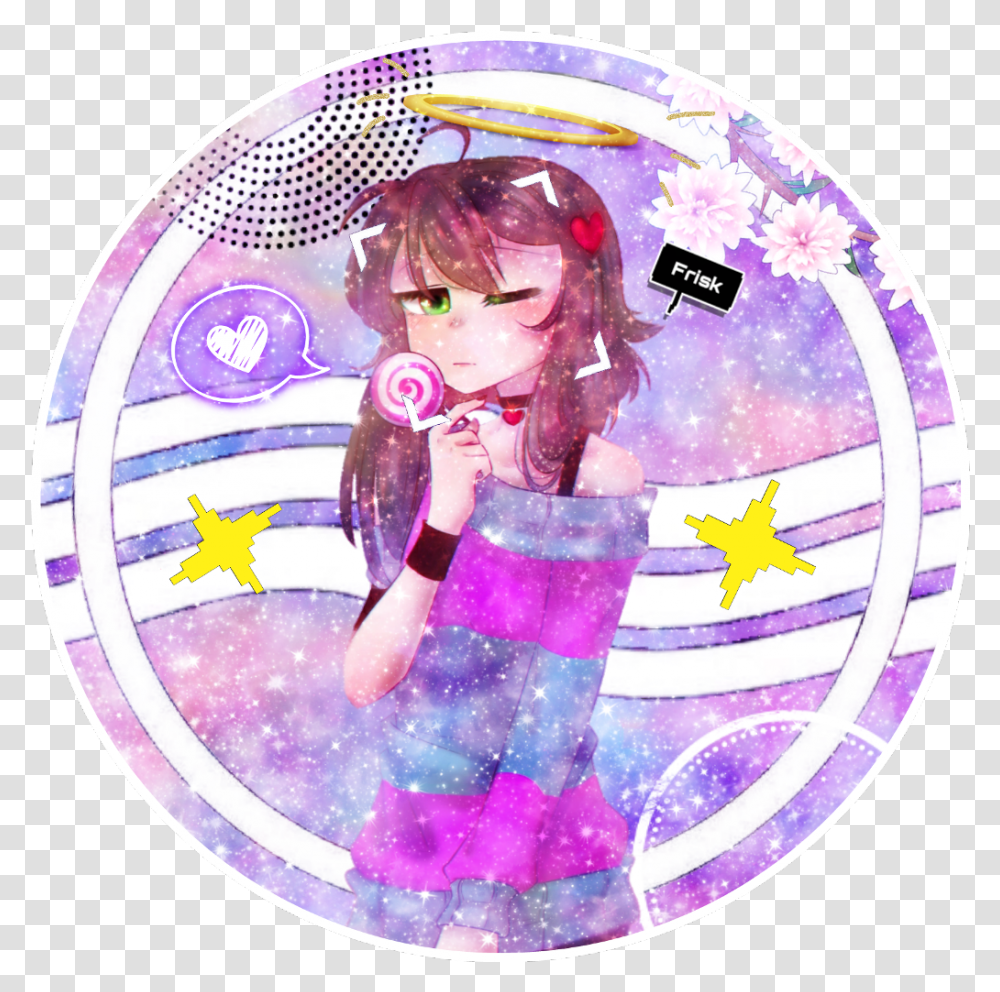 Undertale Frisk In Circle, Sphere, Purple, Person, Toy Transparent Png