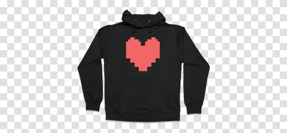 Undertale Pixel Heart Hooded Sweatshirt Determination Undertale, Clothing, Apparel, Sweater, Hoodie Transparent Png