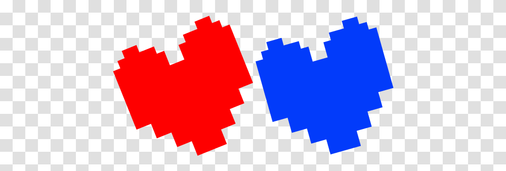 Undertale Red Soul And Blue Integrity Horizontal, Cushion, Pillow, Pac Man Transparent Png