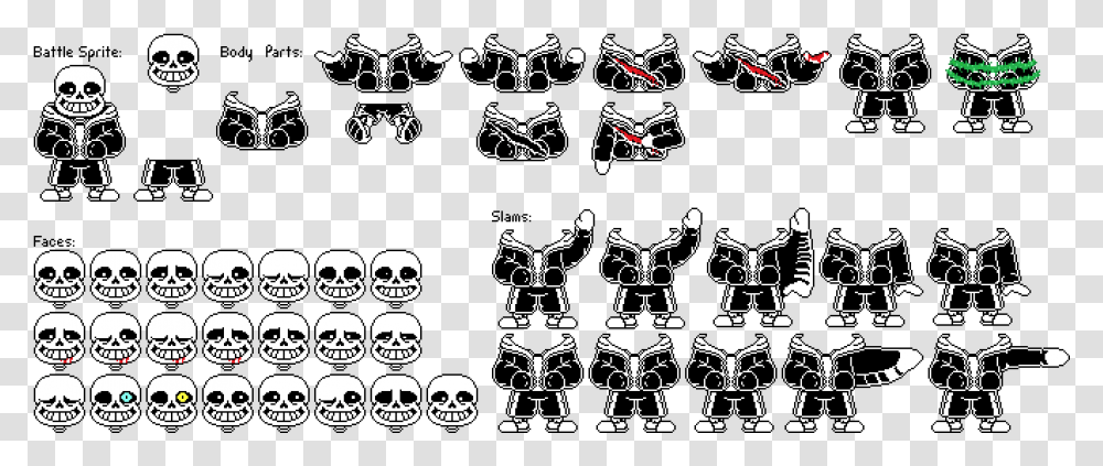 Undertale Sans All Sprites, Robot Transparent Png