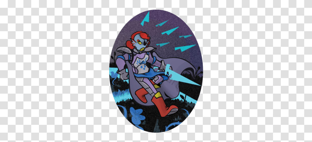 Undertale Undyne Charm Cartoon, Poster, Advertisement, Crowd, Doodle Transparent Png