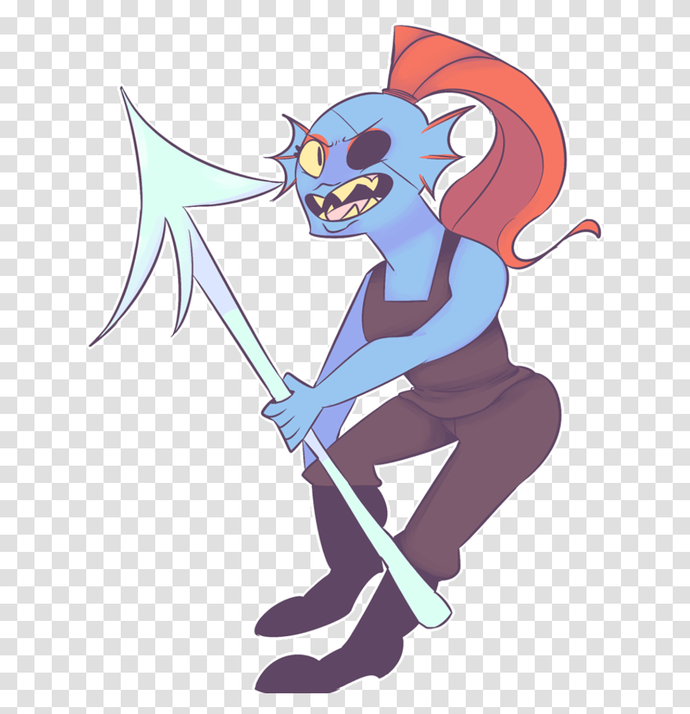 Undertale Undyne No Background Cartoon, Person, Human, Duel, Leisure Activities Transparent Png