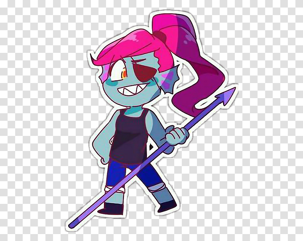 Undertale Undyne Undertale Stickers, Person, Label, Drawing Transparent Png