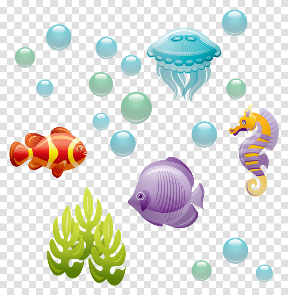 Underwater Bubbles, Sea Life, Animal, Invertebrate, Jellyfish Transparent Png