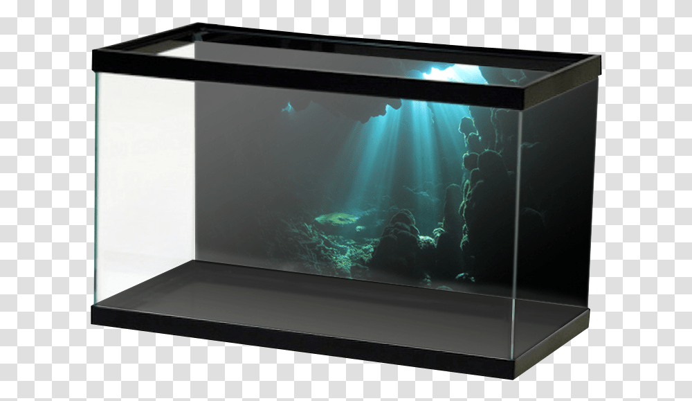 Underwater Cave Aquarium Background Plain, Monitor, Screen, Electronics, Display Transparent Png