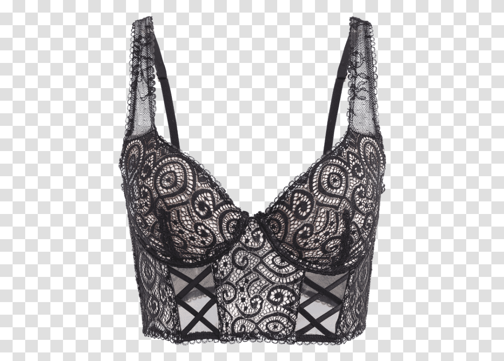 Underwire Push Up Lace Longline Bra Lace, Apparel, Snake, Reptile Transparent Png