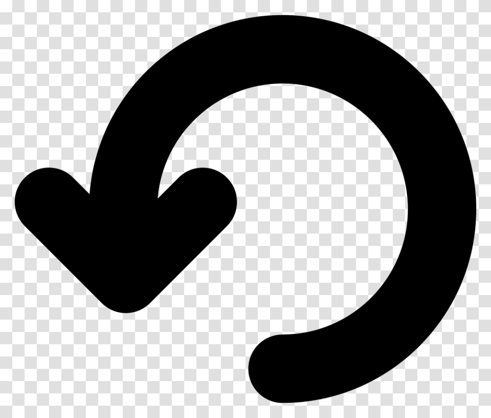 Undo Circular Arrow Icon, Alphabet, Stencil Transparent Png