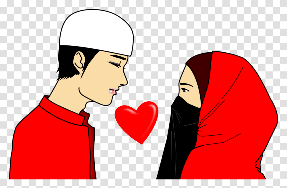 Unduh 80 Gambar Animasi Muslimah Dengan Kata Mutiara Husband Wife Love Cartoon, Apparel, Person, Human Transparent Png
