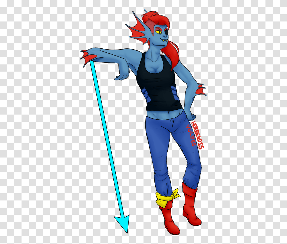 Undyne Cartoon, Person, People, Outdoors Transparent Png