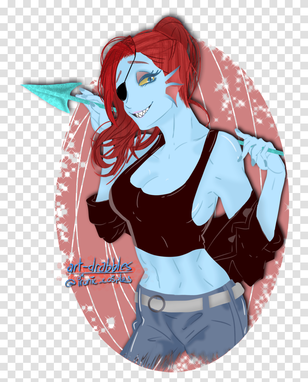 Undyne Cartoon, Comics, Book, Manga, Person Transparent Png