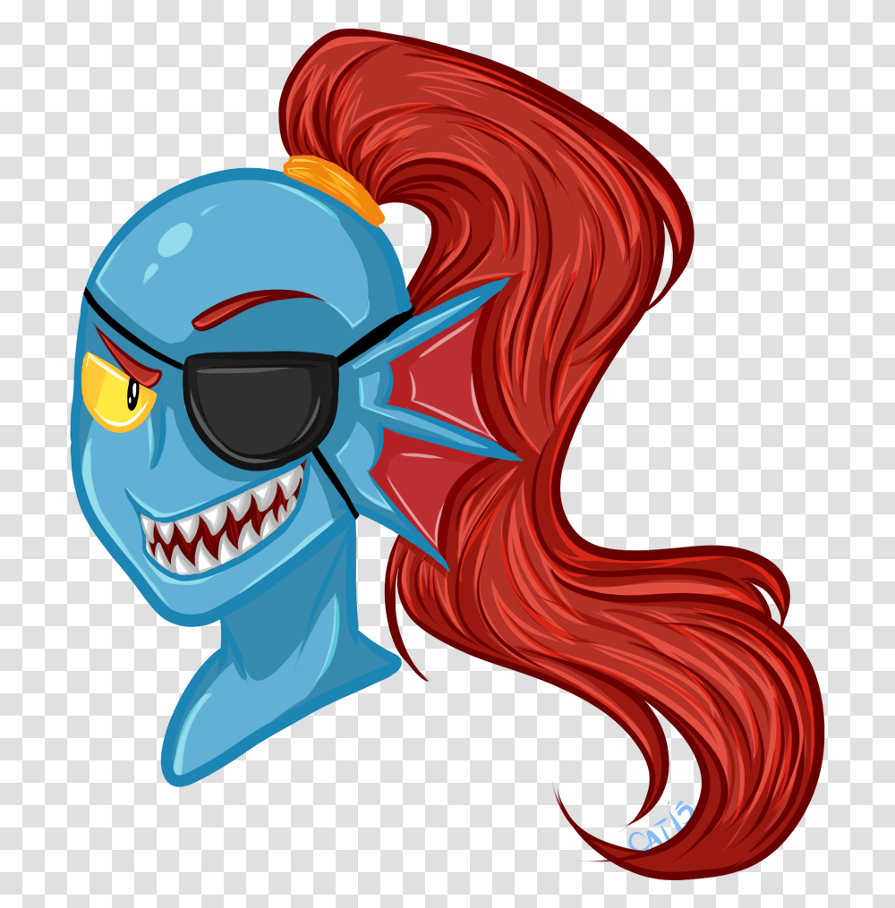 Undyne Illustration, Helmet Transparent Png