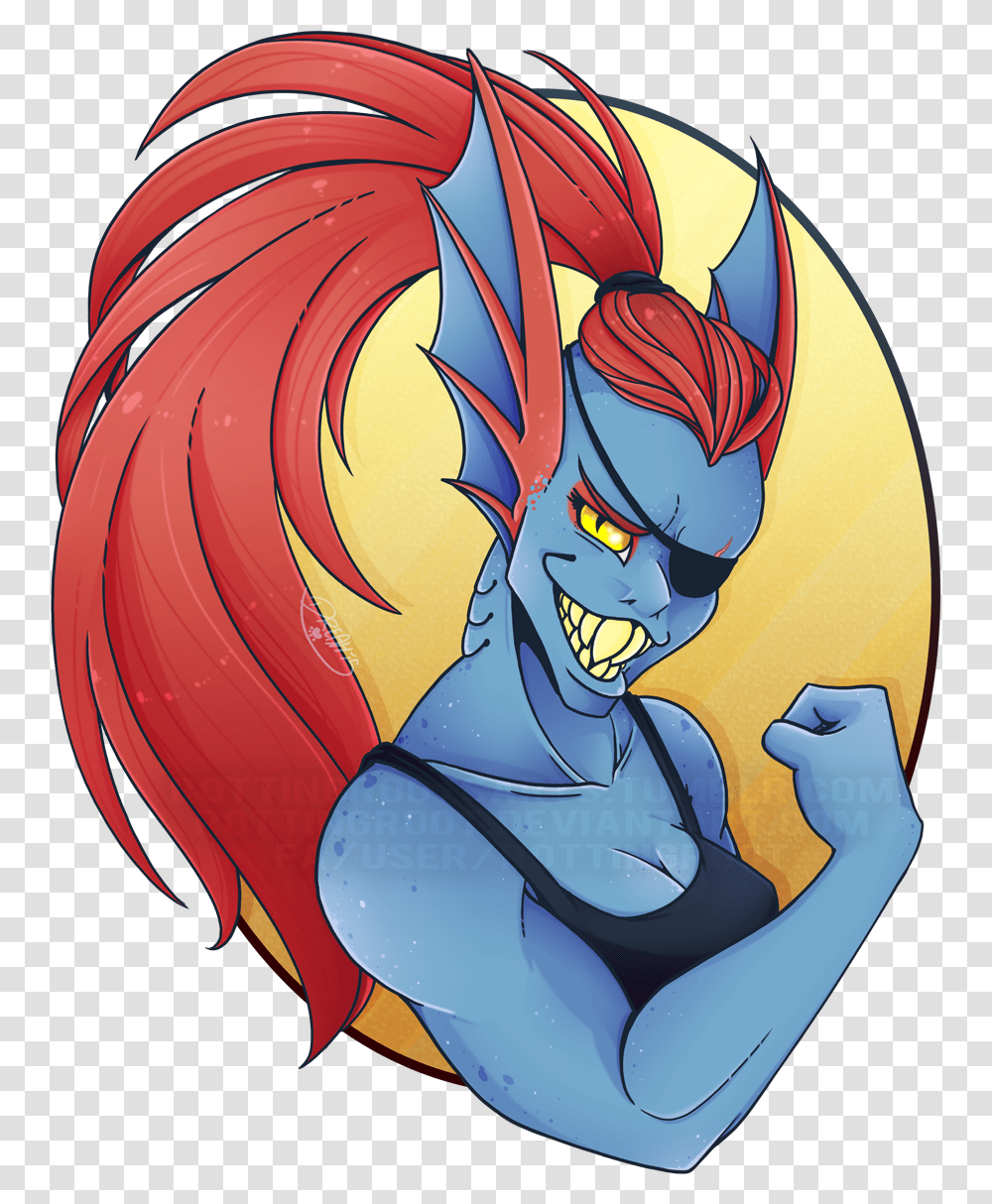 Undyne The Fish, Helmet, Apparel Transparent Png