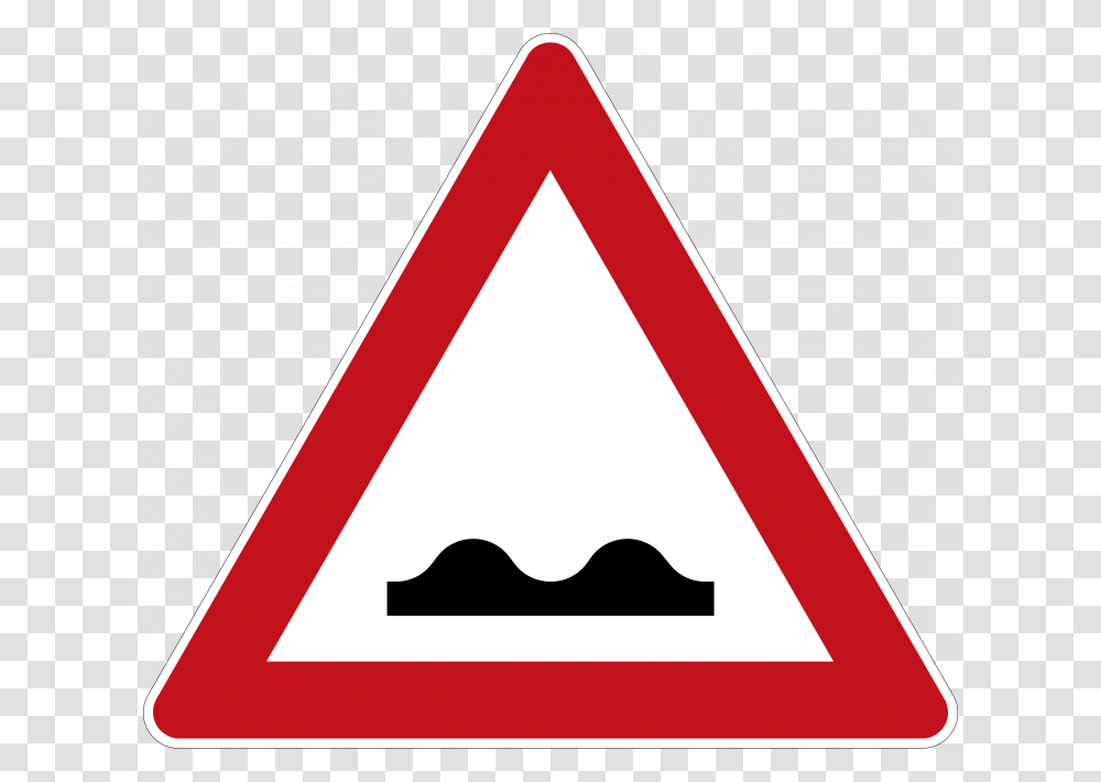 Uneven Surfaces Ahead Street Sign Triangle, Rug, Road Sign Transparent Png