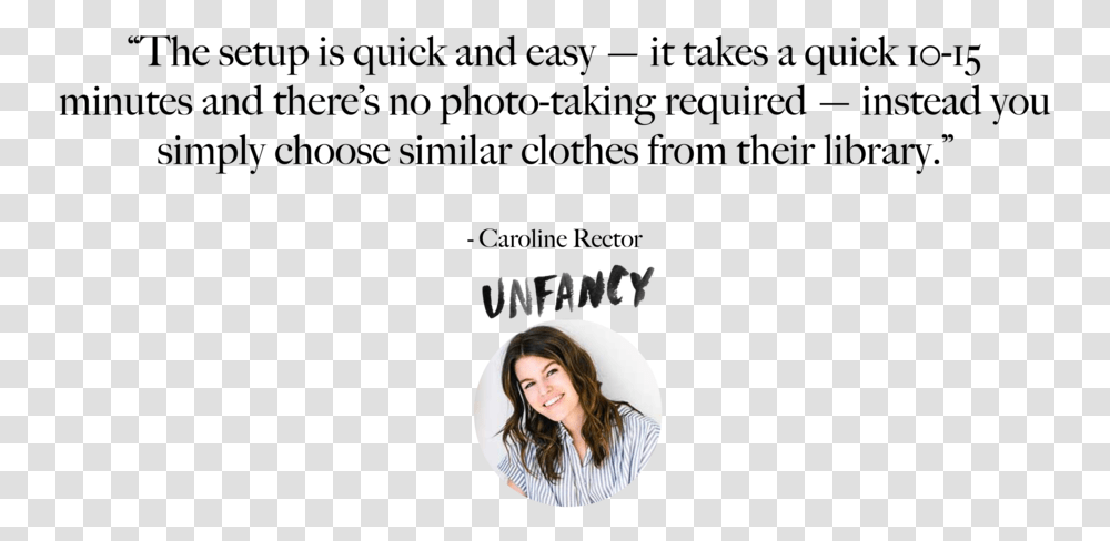 Unfancy Caroline Rector Quote Girl, Person, Female, Face, Woman Transparent Png