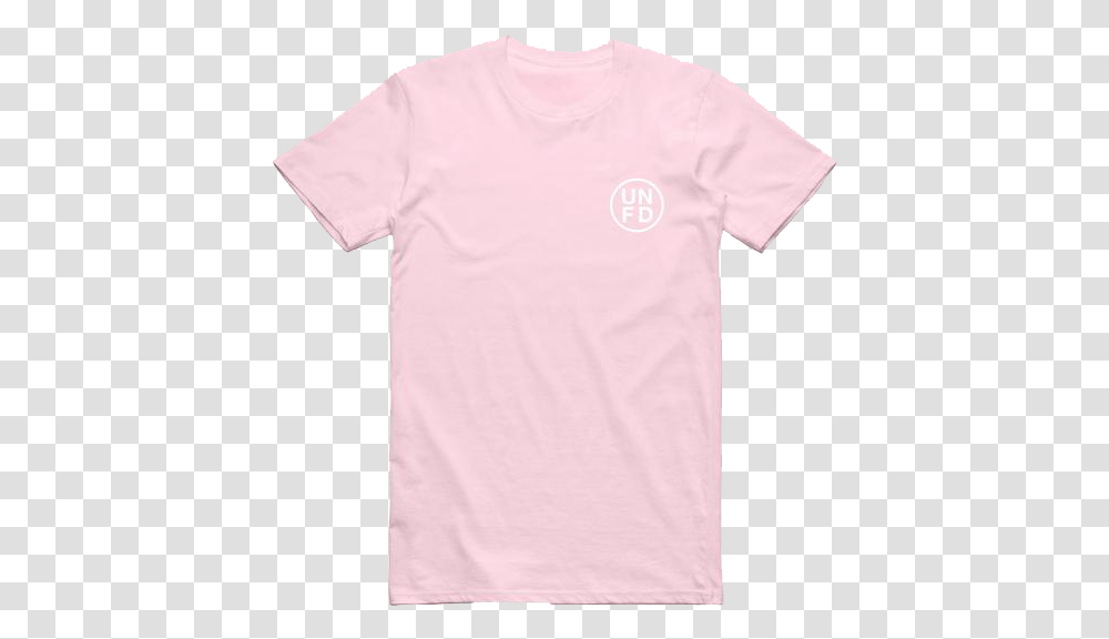 Unfd Circle Logo Tee Baby Pink T Shirt Template Full Baby Pink Shirt, Clothing, Apparel, T-Shirt Transparent Png