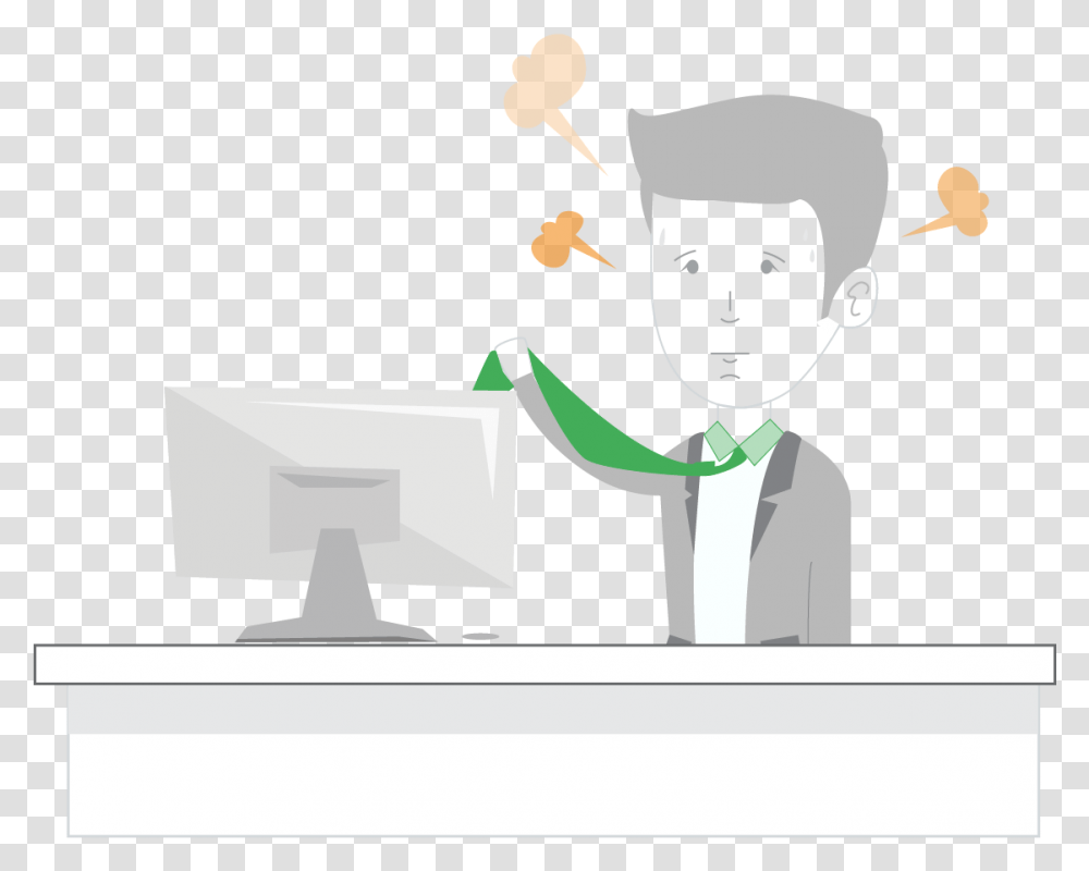 Unhappy Angry Customer Client Frustrated Not Working Cartoon, Person, Human, Waiter, Worker Transparent Png