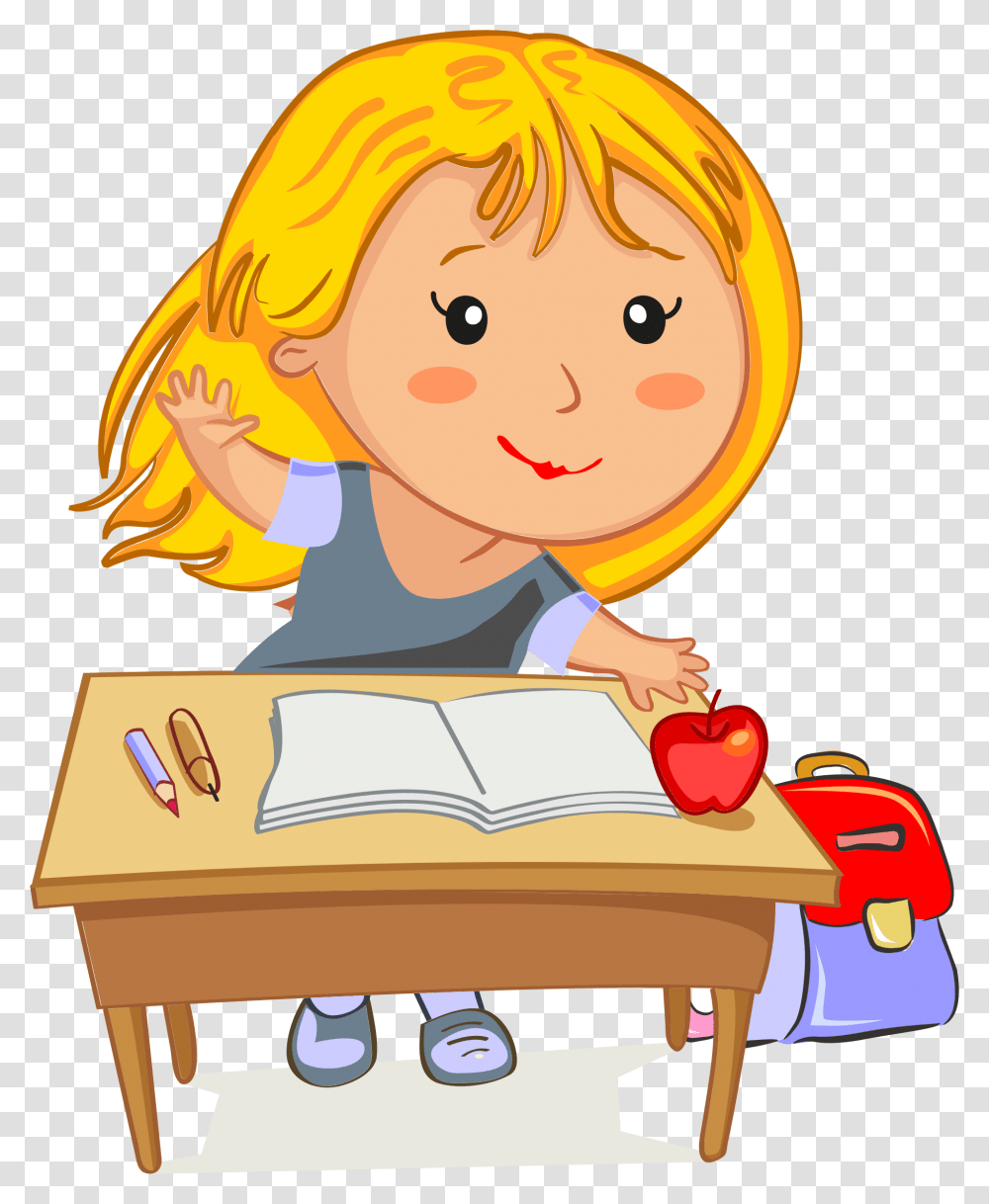 Unhappy Student Cliparts, Reading, Female, Girl Transparent Png